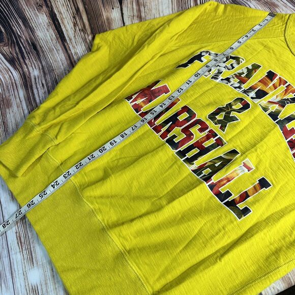 Franklin & Marshall Varsity Size Large Yellow Long Sleeve Crewneck Shirt Top EUC - Picture 7 of 10